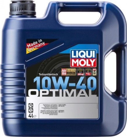 Масло моторное LIQUI MOLY SAE 10W40 Optimal 4 л 3930 полусинтетическое [3930]