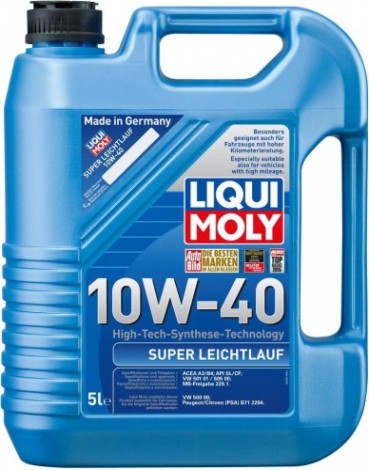 Масло моторное LIQUI MOLY SAE 10W40 Super Leichtlauf 5 л 1929/9505 синтетическое [9505/1929]