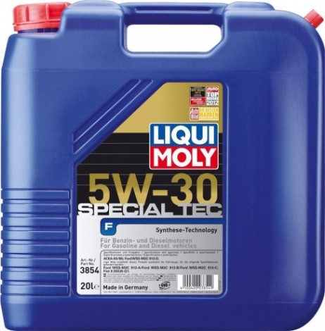 Масло моторное LIQUI MOLY SAE 5W30 Special Tec F 20 л 3854 синтетическое [3854]
