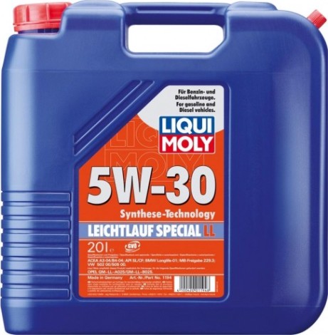 Масло моторное LIQUI MOLY SAE 5W30 Special Tec LL 20 л 1194 синтетическое [1194]