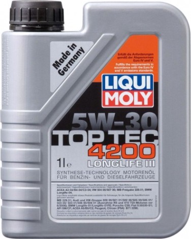 Масло моторное LIQUI MOLY SAE 5W30 Top Tec 4200 1 л. 7660/8972 синтетическое [8972/7660]