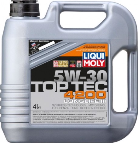 Масло моторное LIQUI MOLY SAE 5W30 Top Tec 4200 4 л. 3715 синтетическое [3715]
