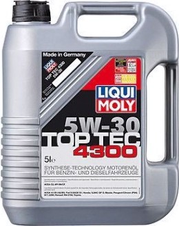 Масло моторное LIQUI MOLY SAE 5W30 Top Tec 4300 5 л. 8031 синтетическое [8031]