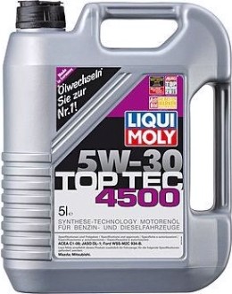 Масло моторное LIQUI MOLY SAE 5W30 Top Tec 4500 5 л. 2378 синтетическое [2318/2378]