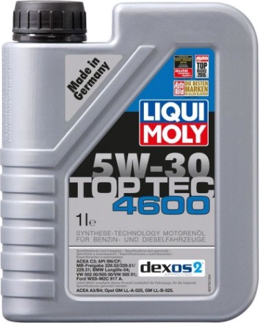 Масло моторное LIQUI MOLY SAE 5W30 Top Tec 4600 1 л 8032/2315 синтетическое [8032/2315]