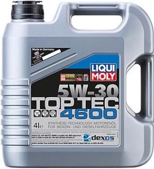Масло моторное LIQUI MOLY SAE 5W30 Top Tec 4600 4 л 3763 синтетическое [3763]