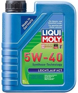 Масло моторное LIQUI MOLY SAE 5W40 Leichtlauf HC 7 1 л 1346 синтетическое [1346/2308]