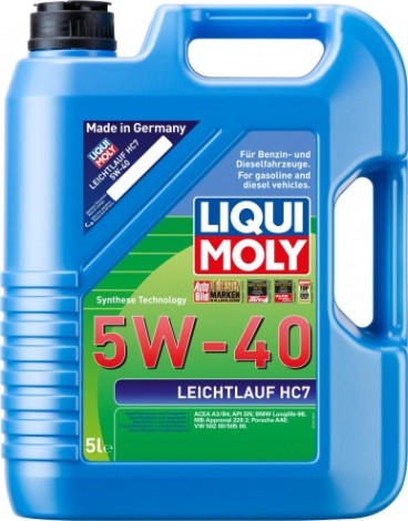 Масло моторное LIQUI MOLY SAE 5W40 Leichtlauf HC 7 5 л 2309 синтетическое [2309]