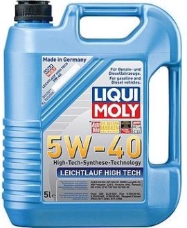 Масло моторное LIQUI MOLY SAE 5W40 Leichtlauf High Tech 5 л 8029/2328 синтетическое [8029/2328]