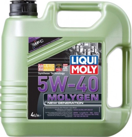 Масло моторное LIQUI MOLY SAE 5W40 Molygen New Generation 4 л 9054/8578 синтетическое [9054]