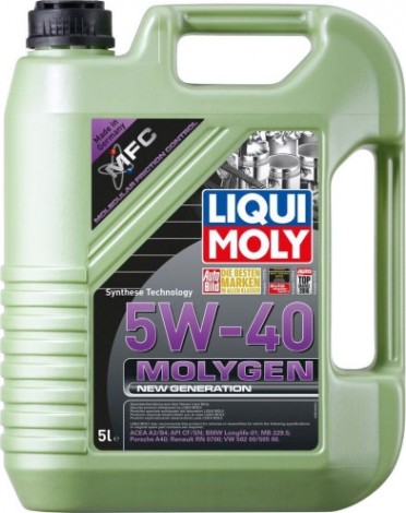 Масло моторное LIQUI MOLY SAE 5W40 Molygen New Generation 5 л 9055/8536 синтетическое [9055/8536]