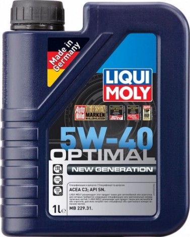 Масло моторное LIQUI MOLY SAE 5W40 Optimal New Generation 1 л 39032 синтетическое [39032]