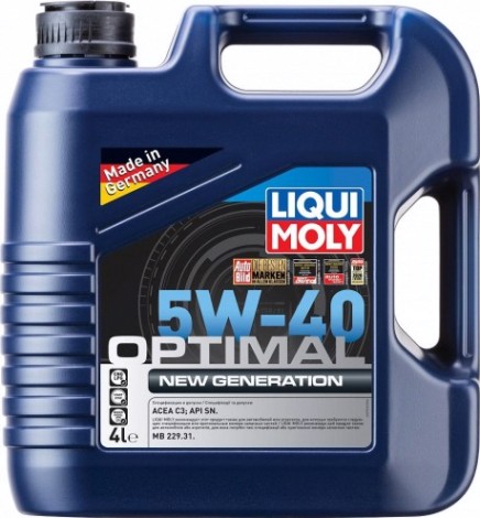 Масло моторное LIQUI MOLY SAE 5W40 Optimal New Generation 4 л 39033 синтетическое [39033]