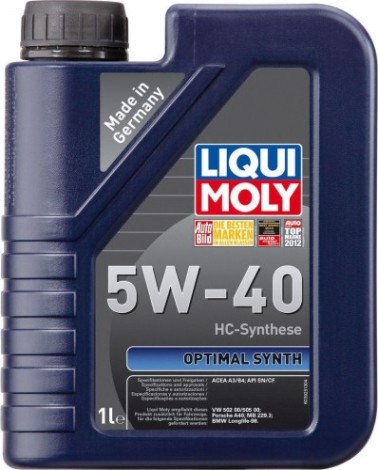 Масло моторное LIQUI MOLY SAE 5W40 Optimal Synth 1 л 3925 синтетическое [3925]