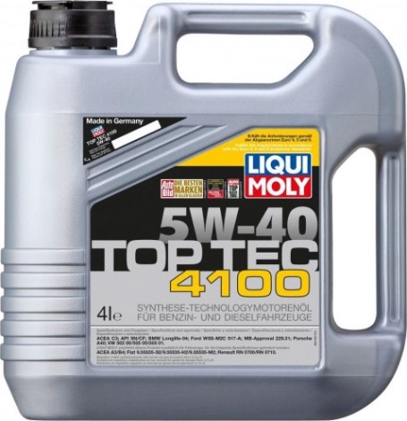 Масло моторное LIQUI MOLY SAE 5W40 Top Tec 4100 4 л. 7547/2195 синтетическое [7547/2195]