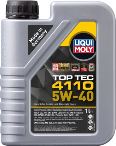 Масло моторное LIQUI MOLY SAE 5W40 Top Tec 4110 1 л. 21478 синтетическое [21478]