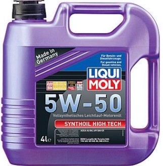 Масло моторное LIQUI MOLY SAE 5W50 Synthoil High Tech 4 л 9067 синтетическое [9067]