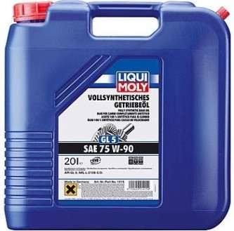 Масло трансмиссионное LIQUI MOLY 75W 90 Vollsynthetisches Getriebeol GL-5 20 л 1415 [1415]