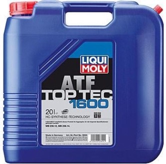 Масло трансмиссионное LIQUI MOLY Top Tec ATF 1600 для АКПП 20 л 3694 [3694]