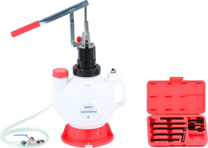 Маслораздаточная установка NORDBERG N4007K для заливки в акпп, с переходниками, 7,5 л [ЦБ-00015625]
