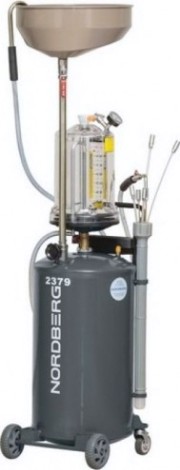 Маслосборная установка NORDBERG 2379G пневматическая, 65 л (серая) [ЦБ-0007745]