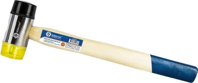 Молоток рихтовочный Кобальт 249-471 35 мм, деревянная рукоятка