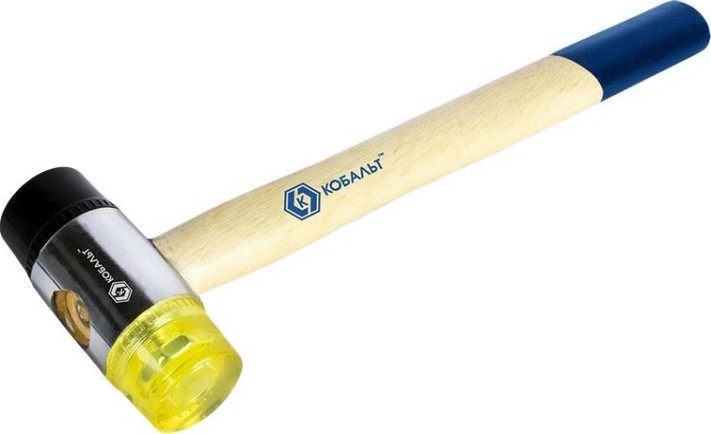 Молоток рихтовочный Кобальт 249-471 35 мм, деревянная рукоятка