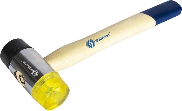 Молоток рихтовочный Кобальт 249-495 45 мм, деревянная рукоятка