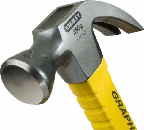 Молоток STANLEY GRAPHITE 1-51-505 450 гр., с гвоздодером [1-51-505]