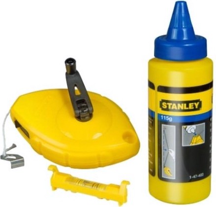 Набор для отбивки STANLEY 0-47-443 шнуровка 30 м, краситель, уровень