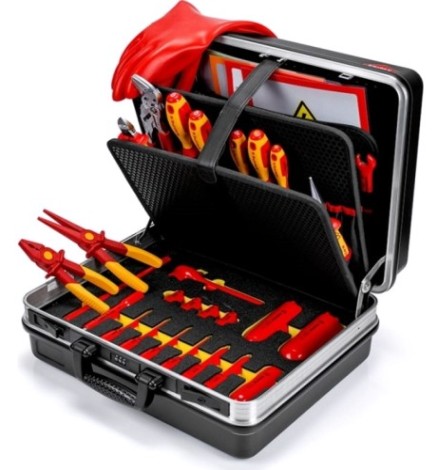 Набор электромонтажного инструмента KNIPEX KN-002105EV для обслуживания электромобилей,в кейсе,29 предм.