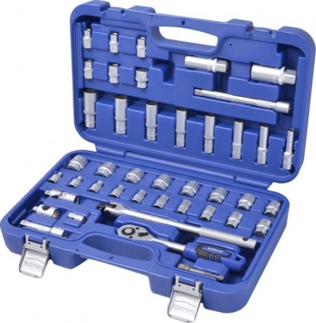 Набор головок 3/8" Кобальт 791202-42 торцевых с трещоткой cr-v (42 пр.) кейс