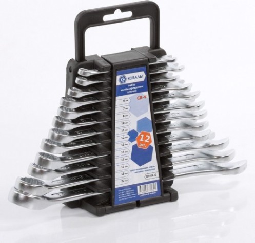Набор комбинированных ключей Кобальт 020104-12