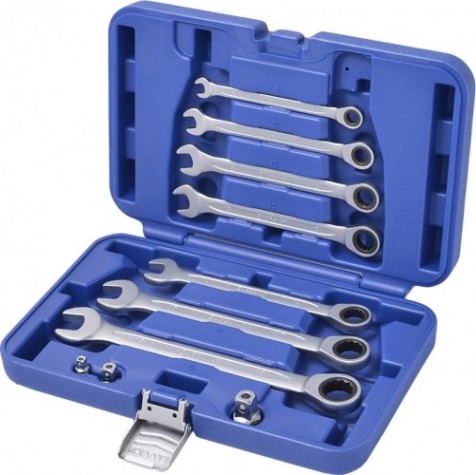 Набор комбинированных ключей Кобальт 791189-10 трещоточных, кейс