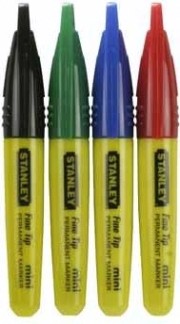 Набор маркеров STANLEY ® 2-47-329 в упаковке (черный, красный, синий и зеленый) [2-47-329]