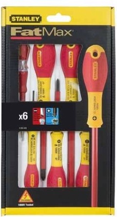 Набор отверток диэлектрических STANLEY FATMAX 0-65-443 6 предметов [0-65-443]