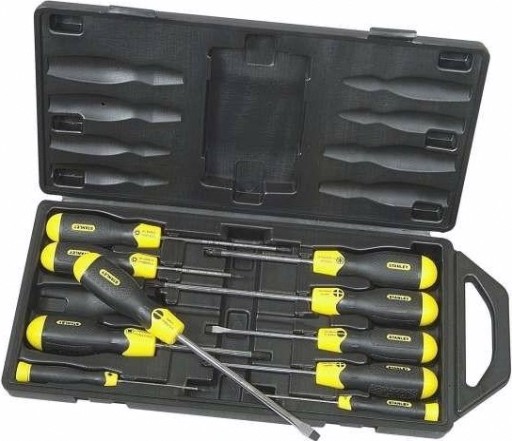 Набор отверток STANLEY CUSHION GRIP 2-65-014 10 предметов, в футляре [2-65-014]