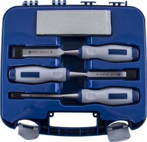 Набор стамесок Кобальт 245-688 (8, 16, 22х140 мм) cr-v, двухк. рукоятка