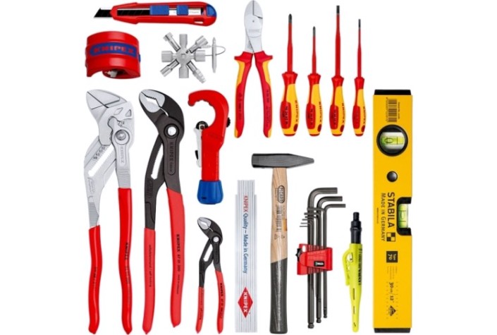 Набор столярно-слесарного инструмента KNIPEX KN-002133S Robust26 Move Plumbing в кейсе,17 предм.