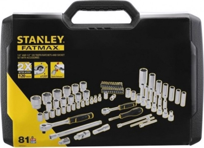 Набор столярно-слесарного инструмента STANLEY FMMT82826-1 1/4"+1/2" fatmax-81 предмет