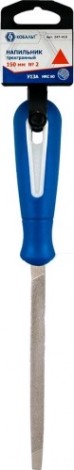 Напильник трехгранный Кобальт 247-415 для заточки ножовок, двухк. рукоятка, 150мм