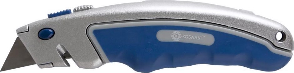 Нож для строительных работ Кобальт 242-076 технический трапециевидные лезвия 19 мм (6 шт.) ме