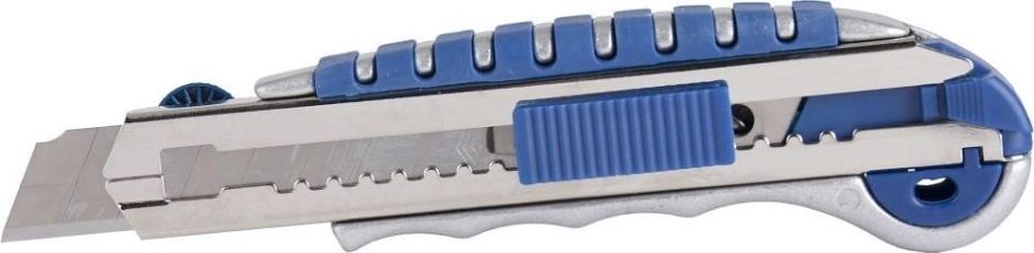 Нож для строительных работ Кобальт 242-113 технический лезвия 18 мм (6 шт.), металлический ко