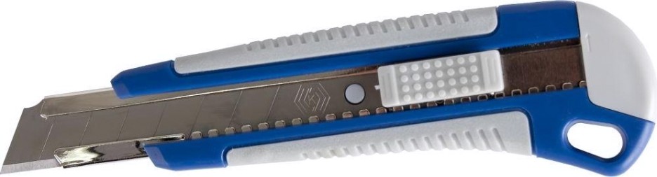 Нож для строительных работ Кобальт 242-137 технический лезвие 18 мм, двухкомпонентный корпус,