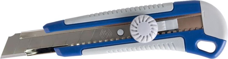 Нож для строительных работ Кобальт 242-151 технический лезвие 18 мм, двухкомпонентный корпус,