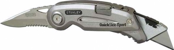 Нож STANLEY "QuickSlide Sport Utility Knife" 0-10-813 с 2-мя лезвиями [0-10-813]