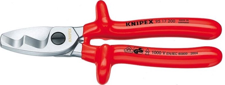 Ножницы для резки кабеля диэлектрические KNIPEX 9517200 1000 V, 200 мм [KN-9517200]