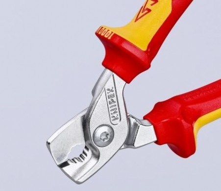 Ножницы для резки кабеля диэлектрические KNIPEX KN-9516160SB VDE ø 15 мм, 160 мм, ручки