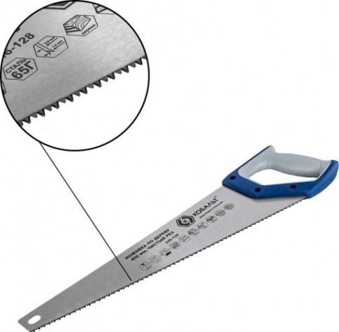 Ножовка по дереву Кобальт 246-128 450 мм, закаленный зуб, 3d-заточка, двухк. рукоятк