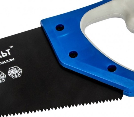 Ножовка по дереву Кобальт 246-166 500 мм, тефлоновое покрытие закал. зуб, 3d-заточка